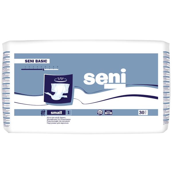 Scutece pentru adulti Basic Small, 30 bucati, Seni