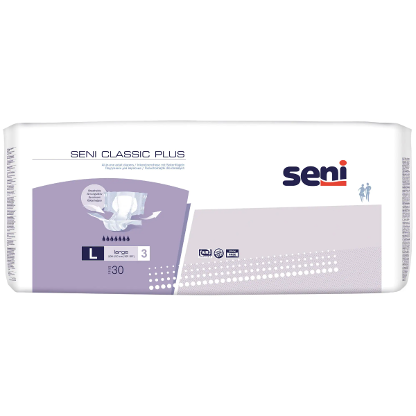 Scutece pentru adulti Classic Plus Large, 30 bucati, Seni