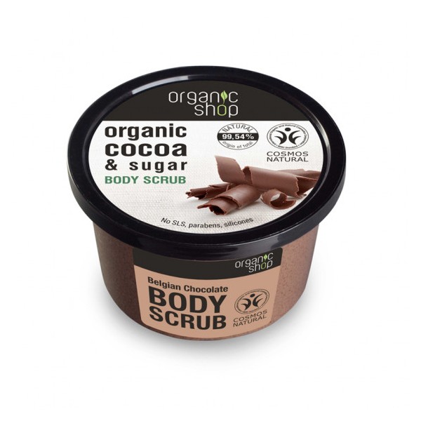 Scrub de corp Belgian Chocolate, 250ml, Organic Shop