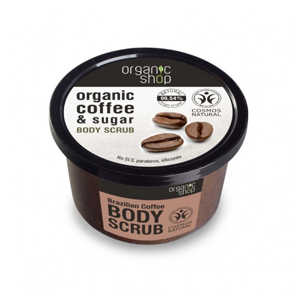 Scrub de corp cu Brazilian Coffee, 250ml, Organic Shop