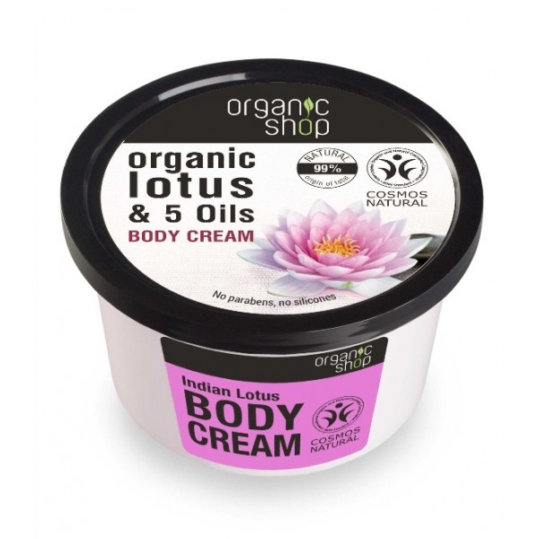 Crema de corp Indian Lotus, 250ml, Organic Shop