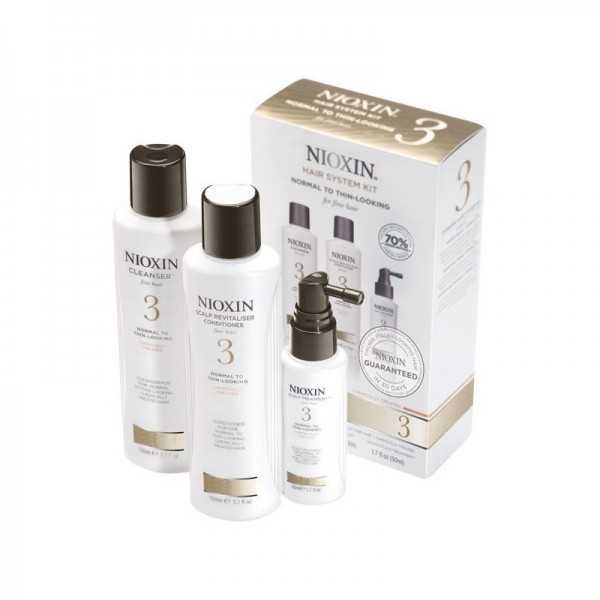 Set tratament impotriva caderii parului SYS3 Sampon 150ml + Balsam 150ml + Tratament leave-on 50ml, Nioxin