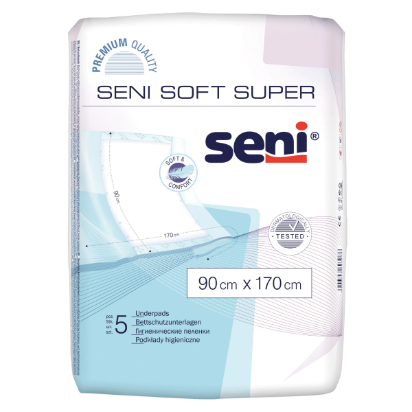 Protectii pentru pat Soft Super 90cm x 170cm, 5 bucati, Seni