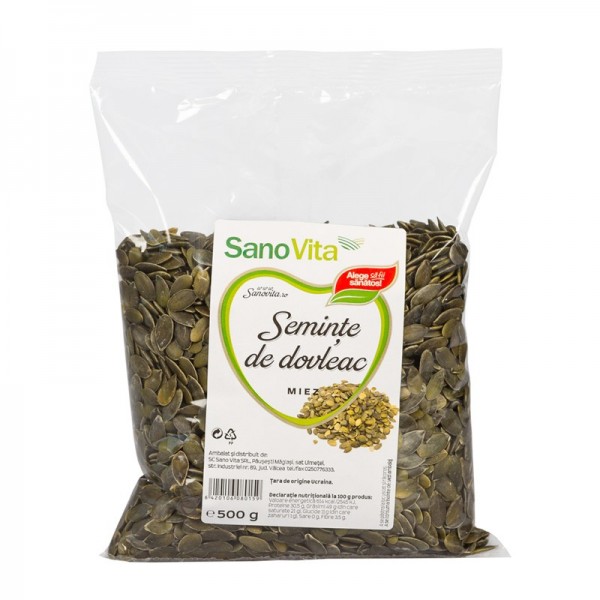 Seminte de dovleac, 500g, SanoVita