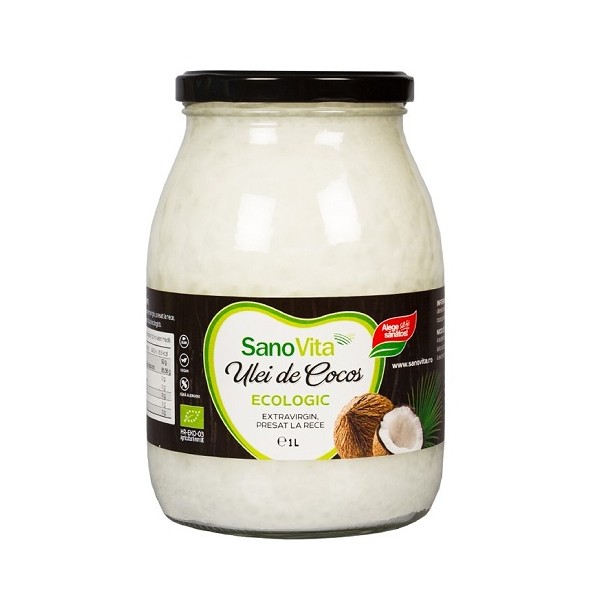 Ulei de cocos Eco extravirgin, 1l, SanoVita