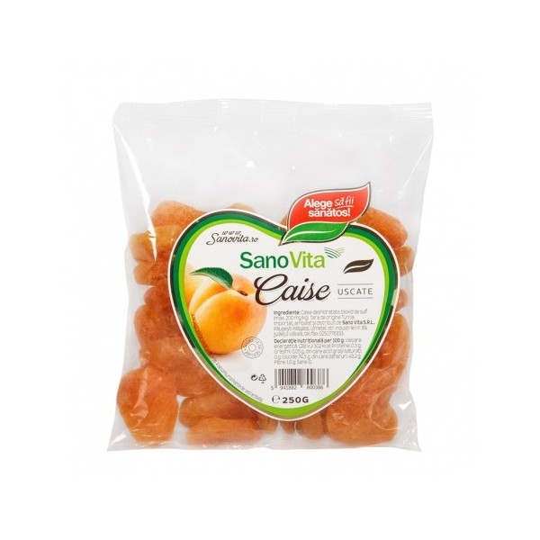 Caise deshidratate, 250g, SanoVita