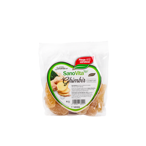 Ghimbir confiat, 100g, SanoVita