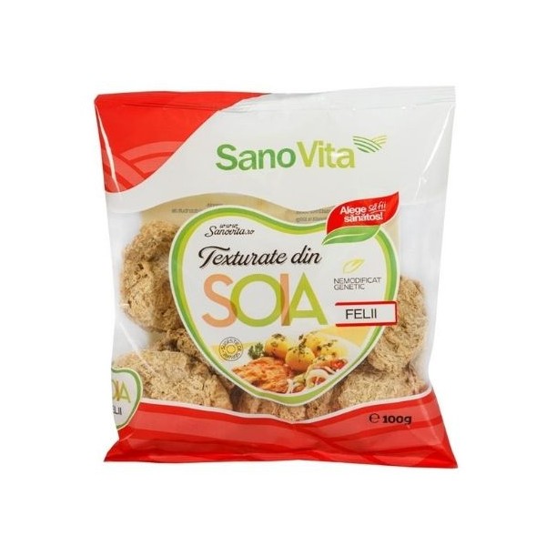 Felii texturate din soia, 100g, SanoVita