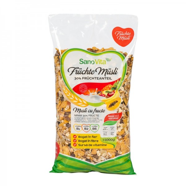 Musli cu fructe, 1kg, SanoVita