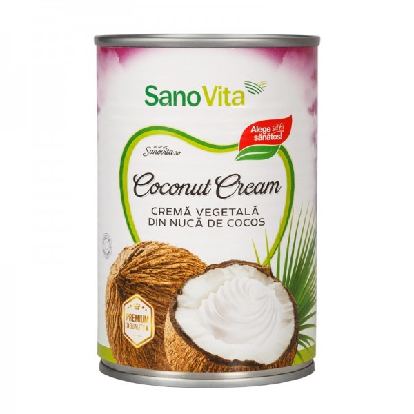 Crema vegetala din nuca de cocos, 400ml, SanoVita