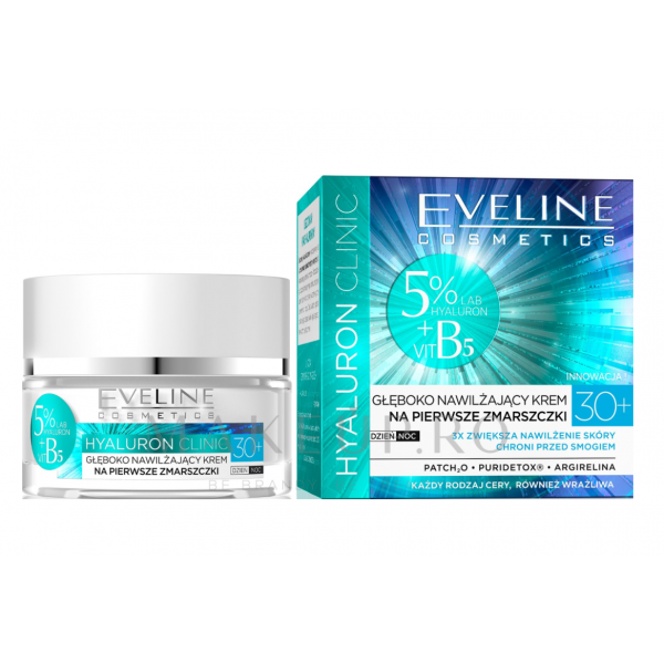 Crema antirid Hyaluron Clinic 30+, 50ml, Eveline Cosmetics