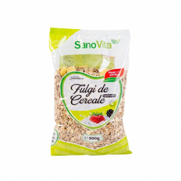 Fulgi de cereale cu porumb, 500g, SanoVita