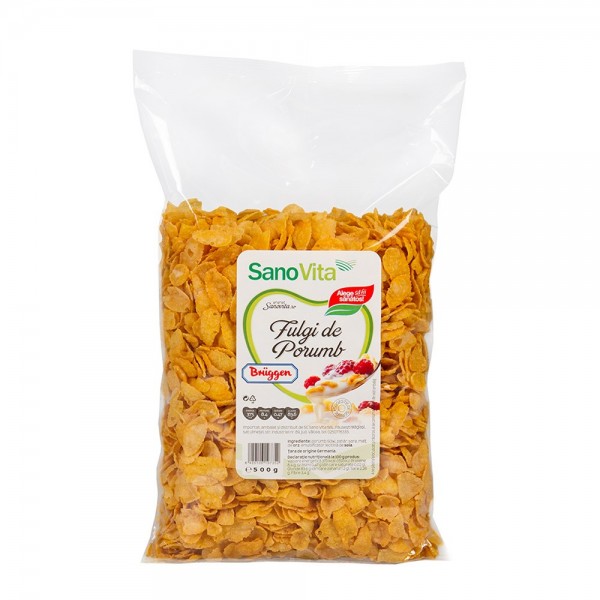 Fulgi de porumb Bruggen, 500g, SanoVita