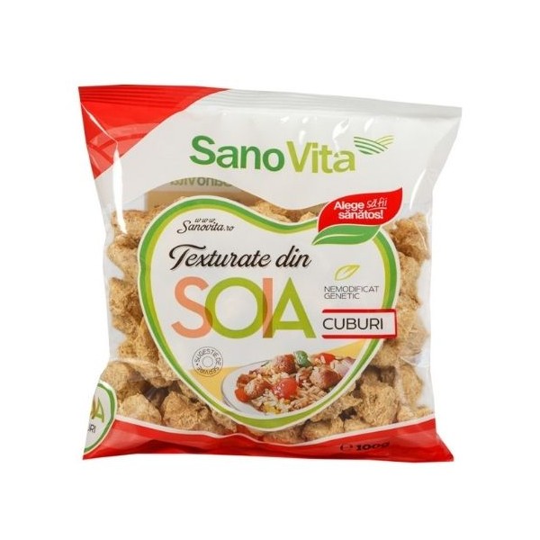 Cuburi vegetale din soia, 100g, SanoVita