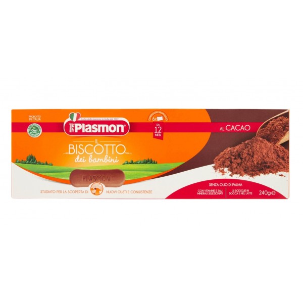 Biscuiti cu cacao, 240g, Plasmon