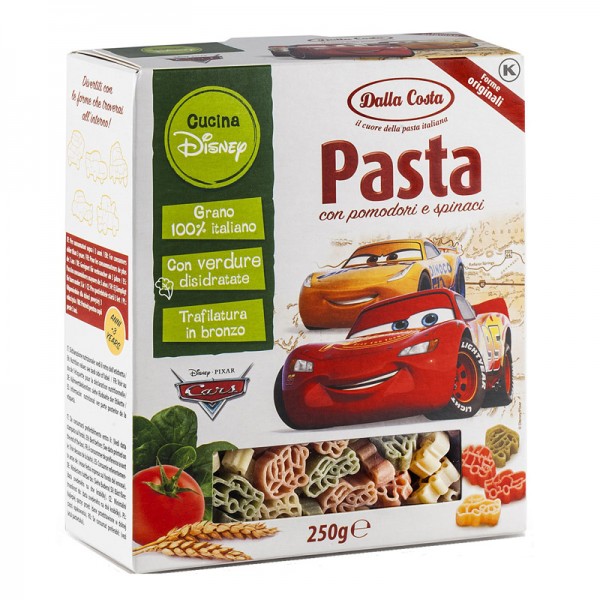 Paste din grau dur tricolore Cars, 250g, Dalla Costa