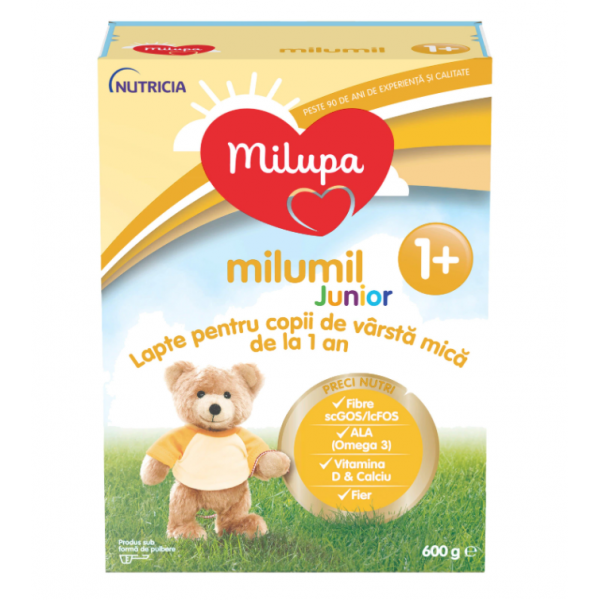 Lapte praf PreciNutri Milumil Junior, incepand de la 12 luni, 600 g, Milupa