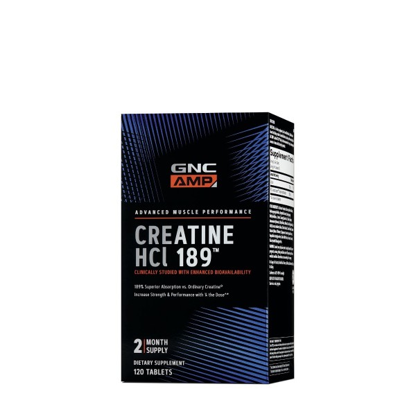 Creatina HCL189 AMP, 120 tablete, GNC