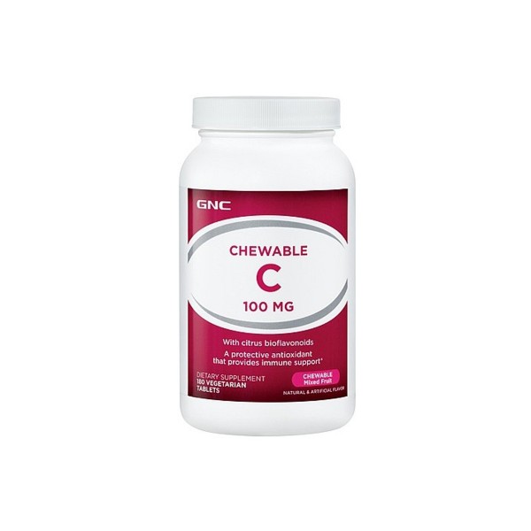 Vitamina C masticabila Chewable, 180 tablete, GNC