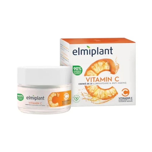 Crema de zi iluminatoare si anti-ageing Vitamin C, 50ml, Elmiplant