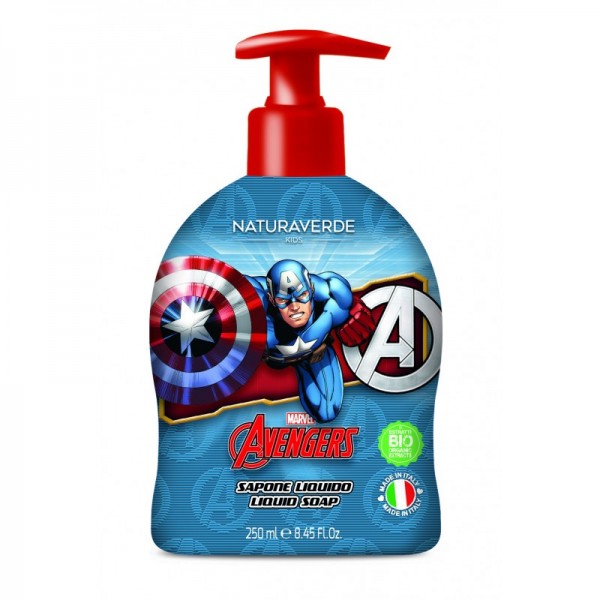 Sapun lichid pentru copii Avengers, 250ml, Naturaverde