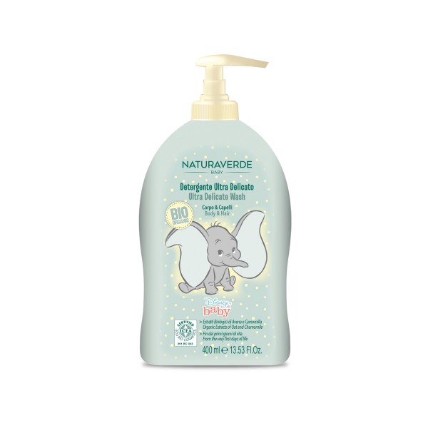 Sampon si gel de dus ultradelicat Disney Baby Bio, 400ml, Naturaverde