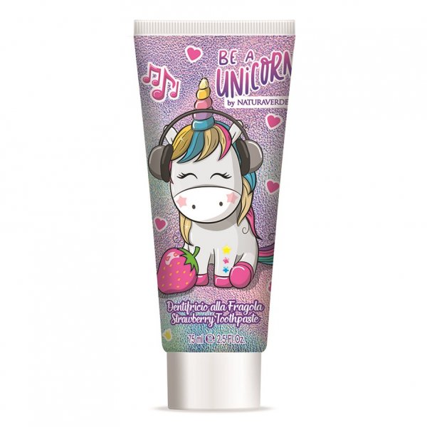 Pasta de dinti cu capsuni Be a Unicorn, 75ml, Naturaverde