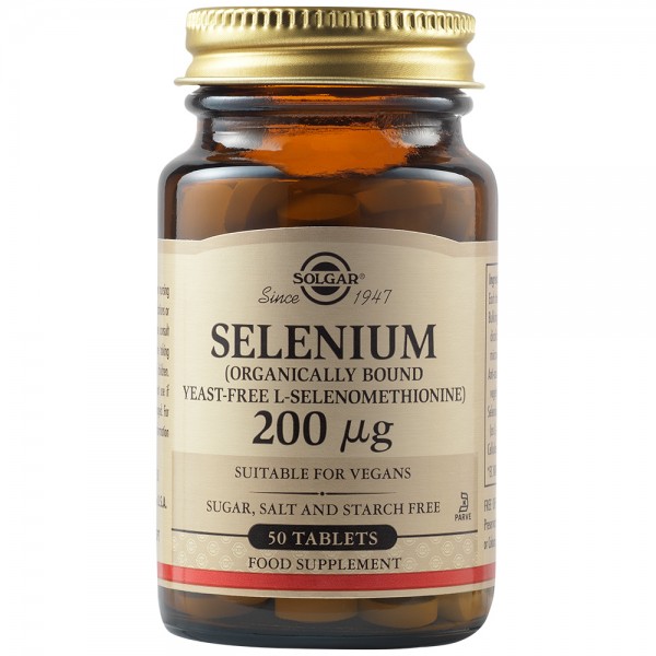 Seleniu 200mcg, 50 tablete, Solgar