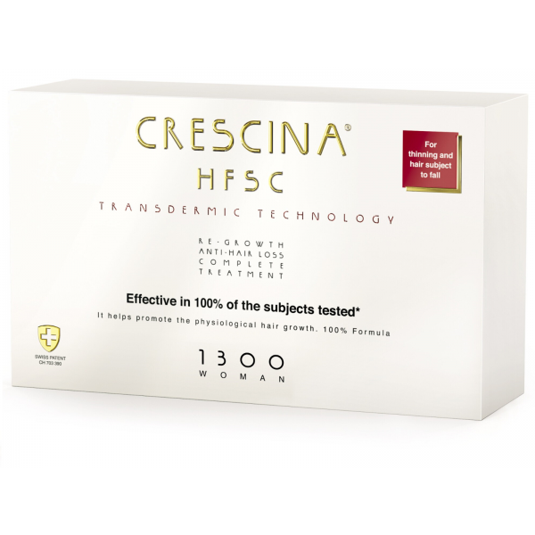 Tratament pentru par Crescina HFSC Transdermic 1300 Woman, 10+10 fiole, Labo