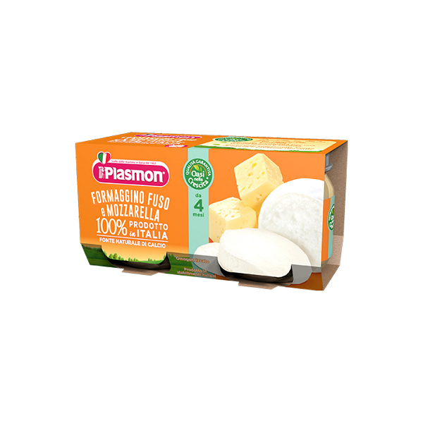 Piure omogenizat din branza si mozzarela, 2 x 80g, Plasmon