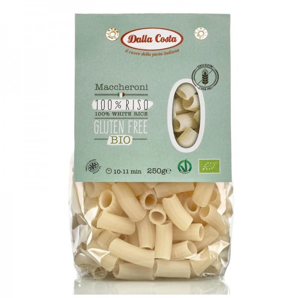 Paste din orez Maccheroni Bio, 250g, Dalla Costa