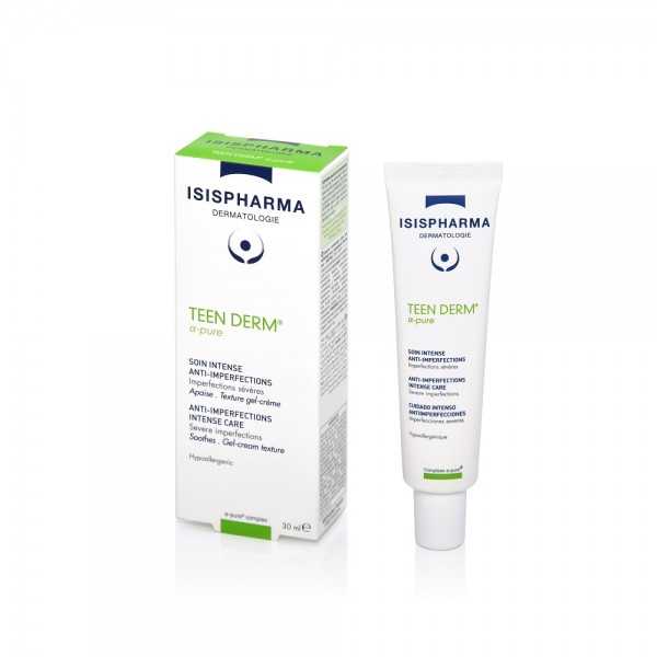 Gel crema pentru acnee severa Teen Derm Alpha Pure, 30ml, Isis Pharma