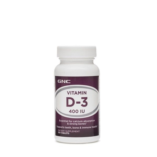 Vitamina D3 Colecalfiferol 400UI, 100 tablete, GNC